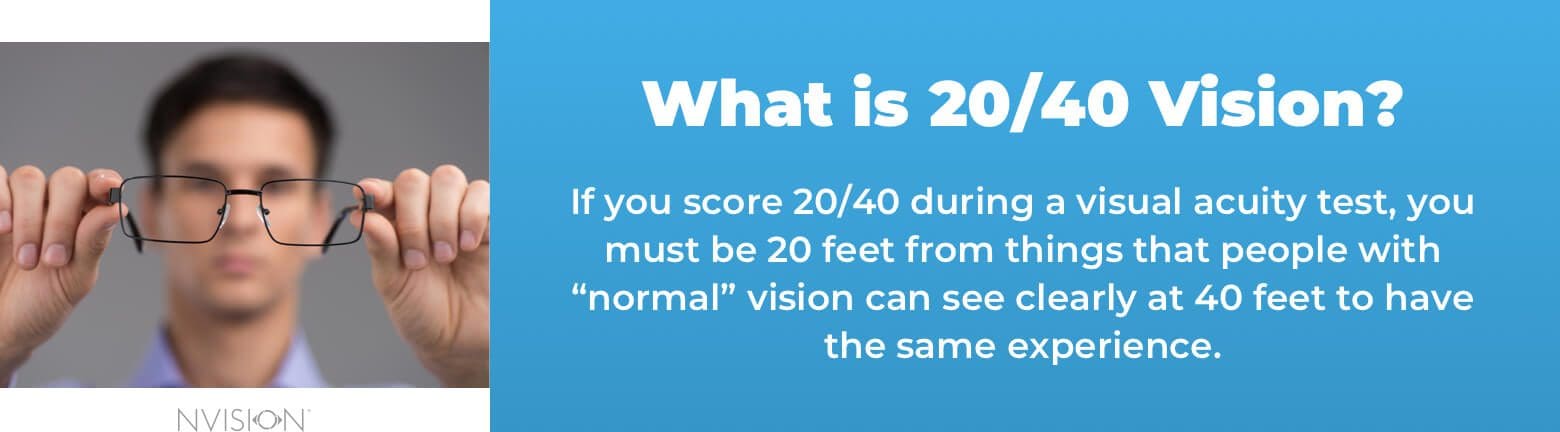 a person with 20/40 visual acuity? 2